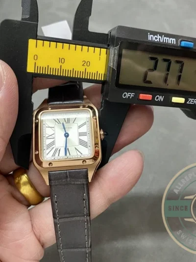 Replica Cartier Santos-Dumont Men Women Silver Alligator WGSA0022 - Top-Tier Swiss Replica Watch
