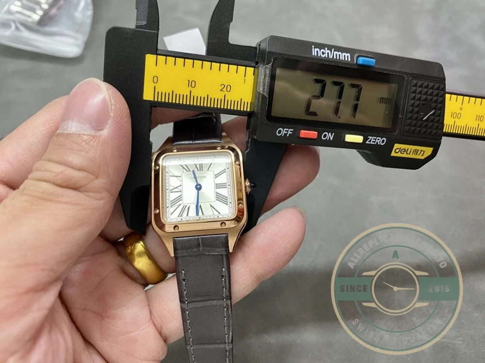 Replica Cartier Santos-Dumont Men Women Silver Alligator WGSA0022 - Top-Tier Swiss Replica Watch