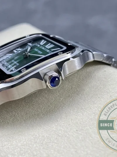 Replica Cartier Santos Green Stainless Steel WSSA0030 - 1:1 Swiss Replica Watch