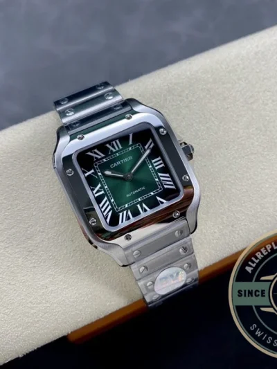 Replica Cartier Santos Green Stainless Steel WSSA0030 - Affordable Luxury Replica Timepiece