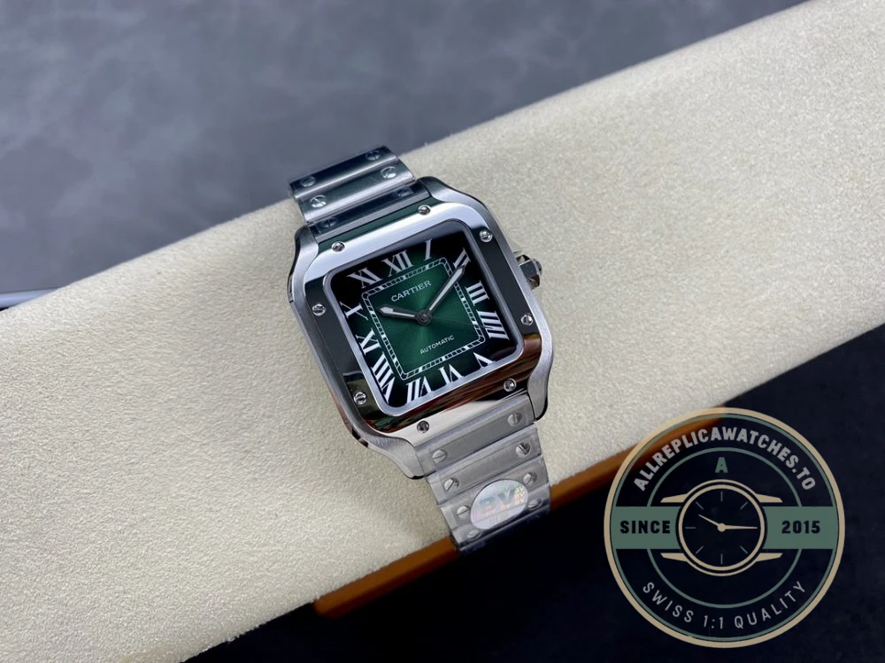 Replica Cartier Santos Green Stainless Steel WSSA0030 - Affordable Luxury Replica Timepiece