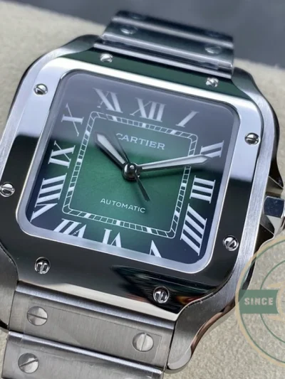 Replica Cartier Santos Green Stainless Steel WSSA0030 - Affordable Luxury Replica Timepiece