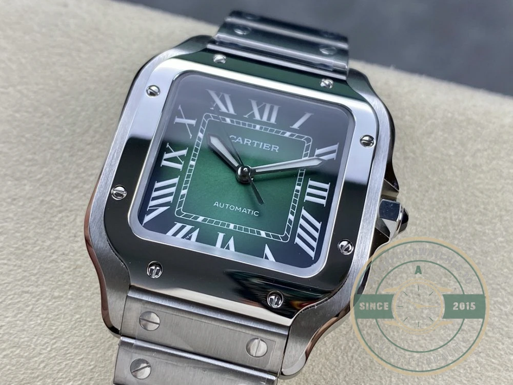 Replica Cartier Santos Green Stainless Steel WSSA0030 - Affordable Luxury Replica Timepiece