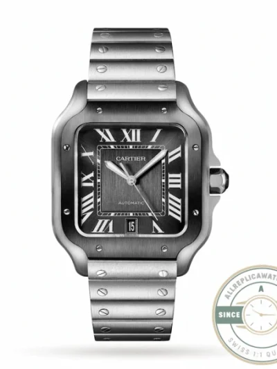 Replica Cartier Santos Grey Steel 47.5mm WSSA0037 - Premium Super Clone Watch