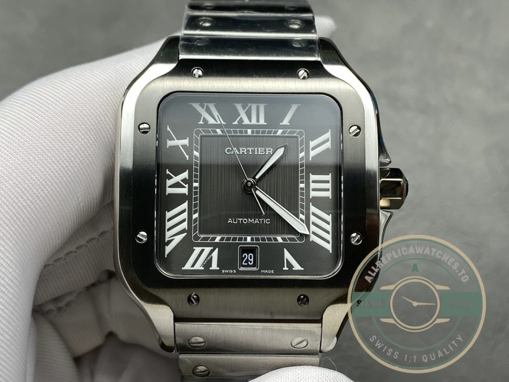 Replica Cartier Santos Grey Steel 47.5mm WSSA0037 - Affordable Luxury Replica Timepiece