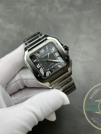 Replica Cartier Santos Grey Steel 47.5mm WSSA0037 - Factory Super Clone Watch