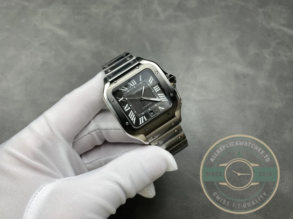 Replica Cartier Santos Grey Steel 47.5mm WSSA0037 - Factory Super Clone Watch
