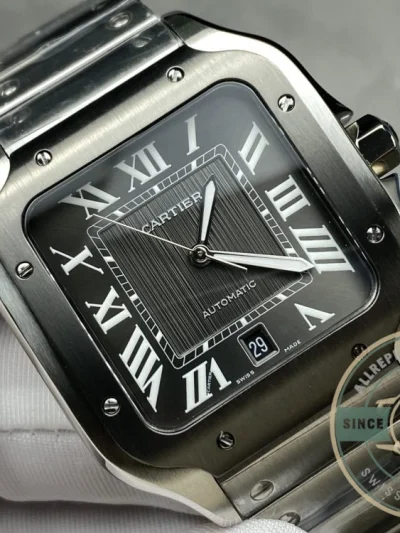 Replica Cartier Santos Grey Steel 47.5mm WSSA0037 - Top-Tier Swiss Replica Watch