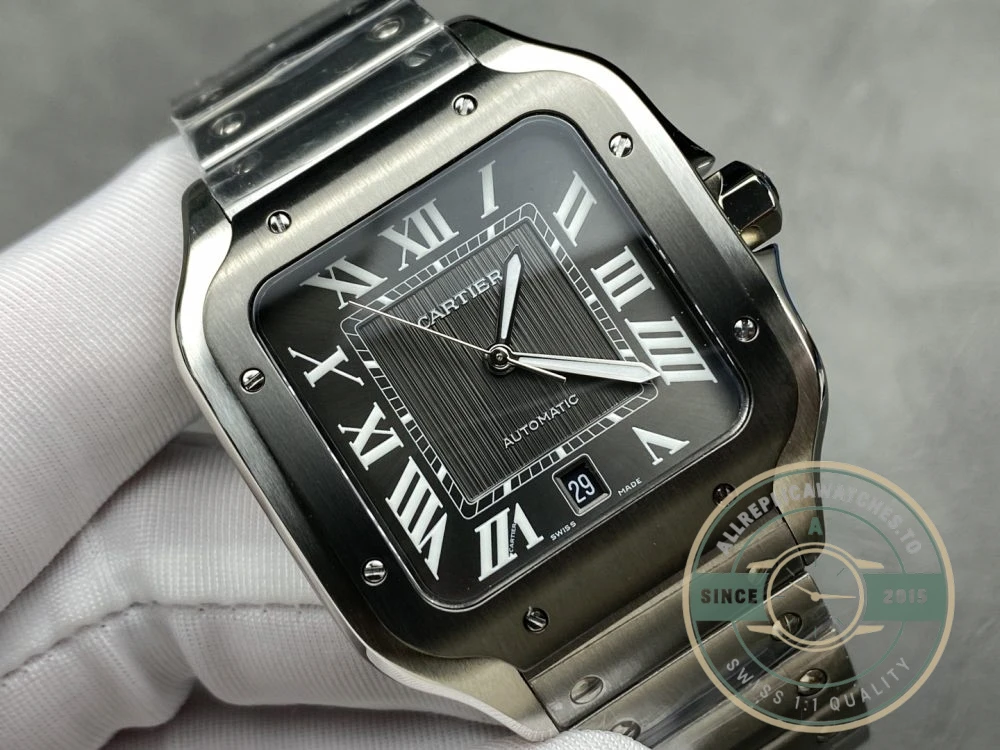 Replica Cartier Santos Grey Steel 47.5mm WSSA0037 - Top-Tier Swiss Replica Watch