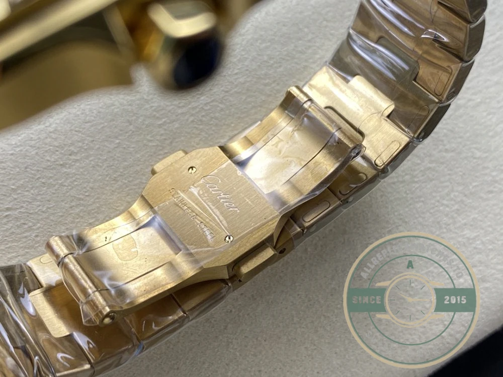 Replica Cartier Santos Men Automatic Gold Watch Series Arabic - Affordable Super Clone Watch
