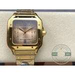 Replica Cartier Santos Men Automatic Gold Watch Series Arabic - Swiss-Made Clone Watch