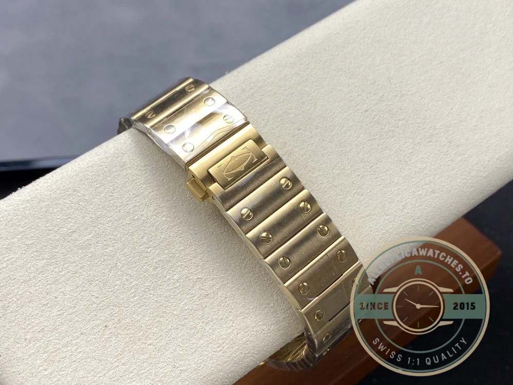 Replica Cartier Santos Men Automatic Gold Watch Series Arabic - High-Grade Replica Watch