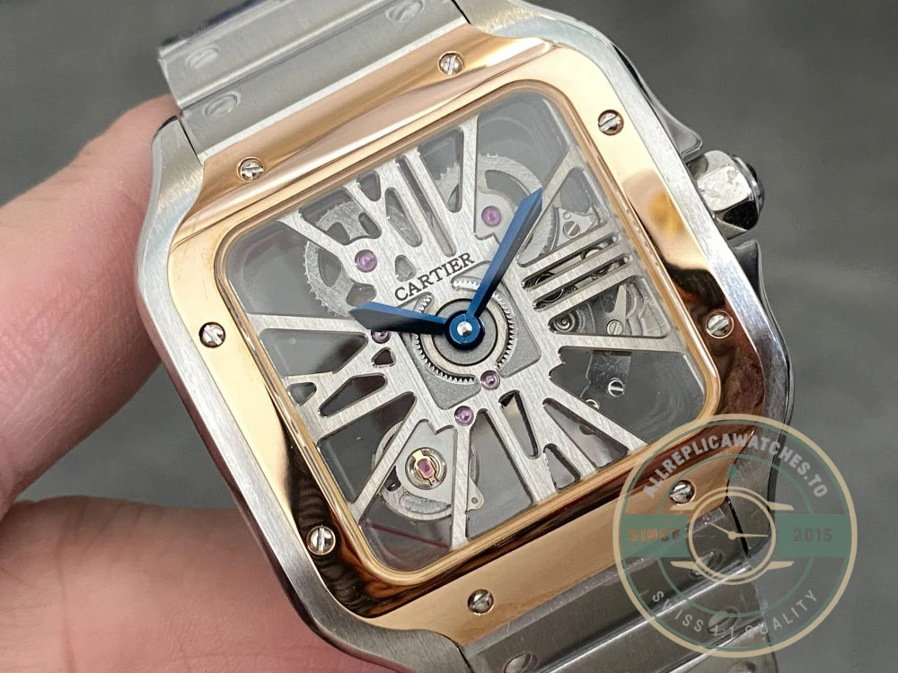Replica Cartier Santos Men Silver Steel Gold WHSA0015 - High-Grade Replica Watch