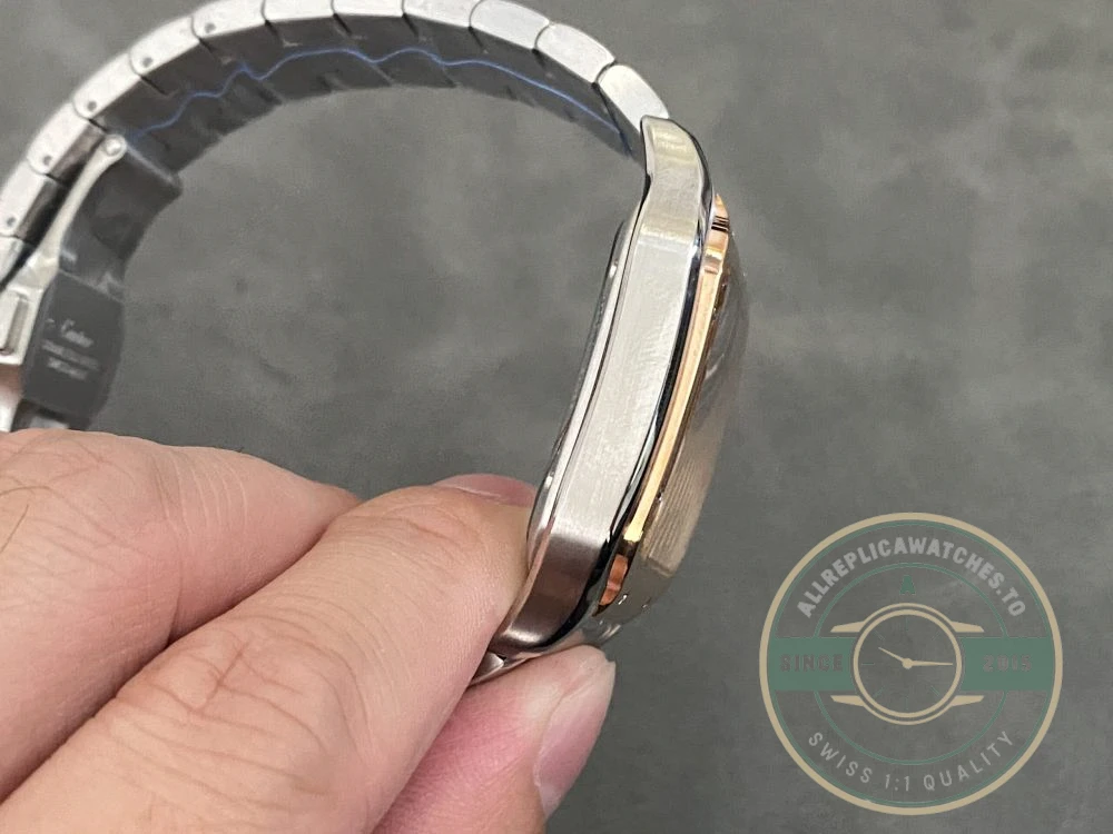Replica Cartier Santos Men Silver Steel Gold WHSA0015 - Premium Super Clone Watch