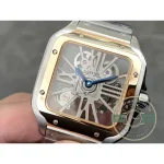 Replica Cartier Santos Men Silver Steel Gold WHSA0015 - Swiss Movement Replica Watch