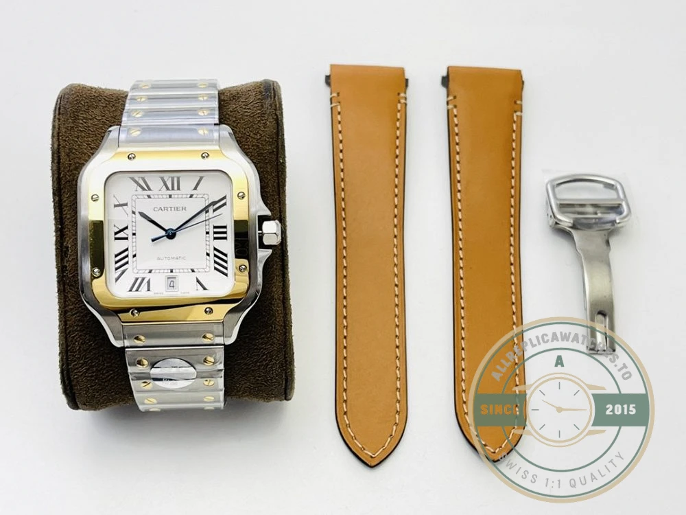 Replica Cartier Santos Silver Stainless Steel W2SA0016 - Premium Super Clone Watch