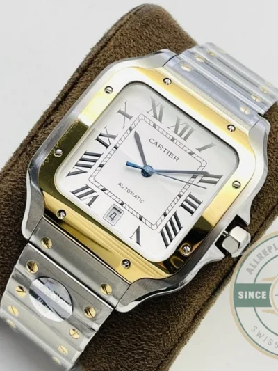 Replica Cartier Santos Silver Stainless Steel W2SA0016 - Swiss Movement Replica Watch
