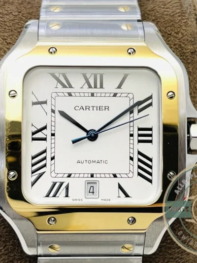 Replica Cartier Santos Silver Stainless Steel W2SA0016 - Top-Tier Swiss Replica Watch