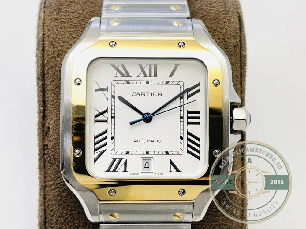 Replica Cartier Santos Silver Stainless Steel W2SA0016 - Top-Tier Swiss Replica Watch