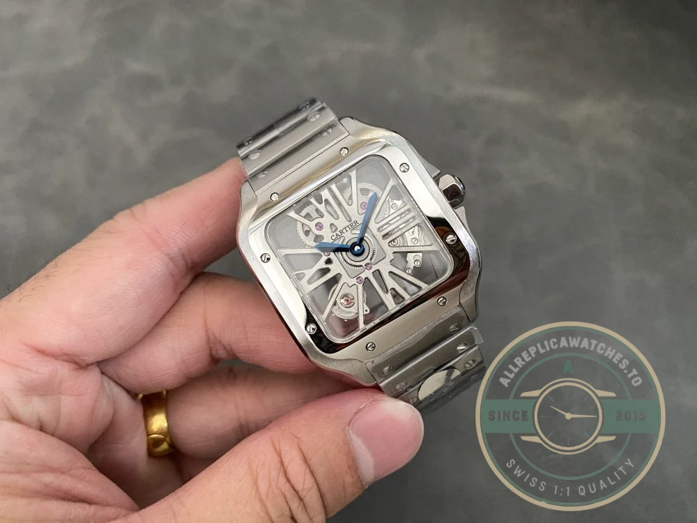 Replica Cartier Santos Silver Stainless Steel WHSA0015 - Best Quality Replica Watch