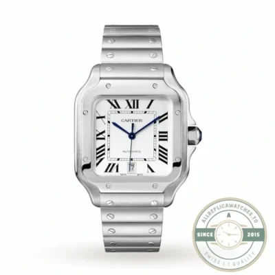 Replica Cartier Santos Silver Stainless Steel WSSA0010 - Swiss-Made Clone Watch