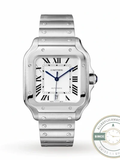 Replica Cartier Santos Silver Stainless Steel WSSA0010 - Swiss-Made Clone Watch