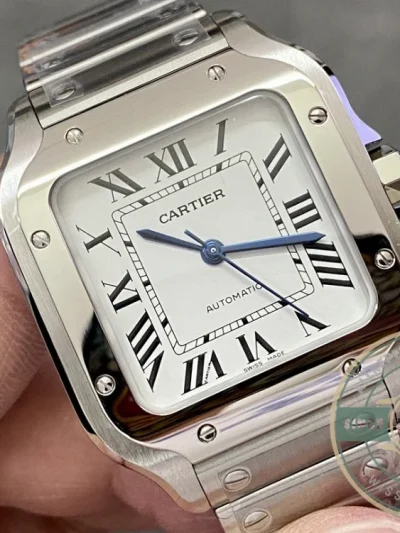 Replica Cartier Santos Silver Stainless Steel WSSA0010 - Luxury Replica Watch