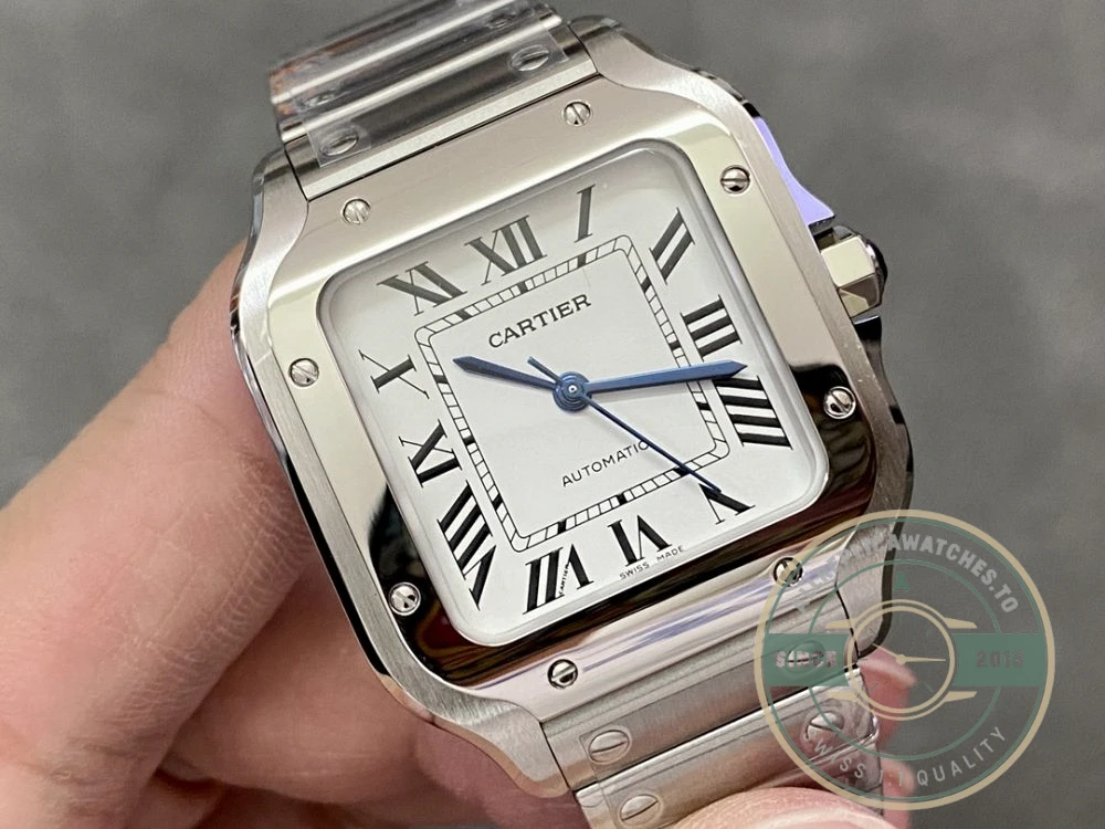 Replica Cartier Santos Silver Stainless Steel WSSA0010 - Luxury Replica Watch