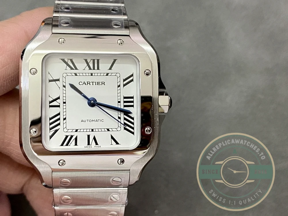 Replica Cartier Santos Silver Stainless Steel WSSA0010 - 1:1 Swiss Replica Watch