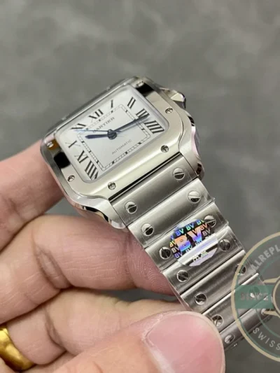 Replica Cartier Santos Silver Stainless Steel WSSA0010 - 1:1 Swiss Replica Watch