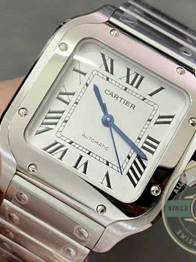 Replica Cartier Santos Silver Stainless Steel WSSA0010 - Budget Luxury Replica Watch