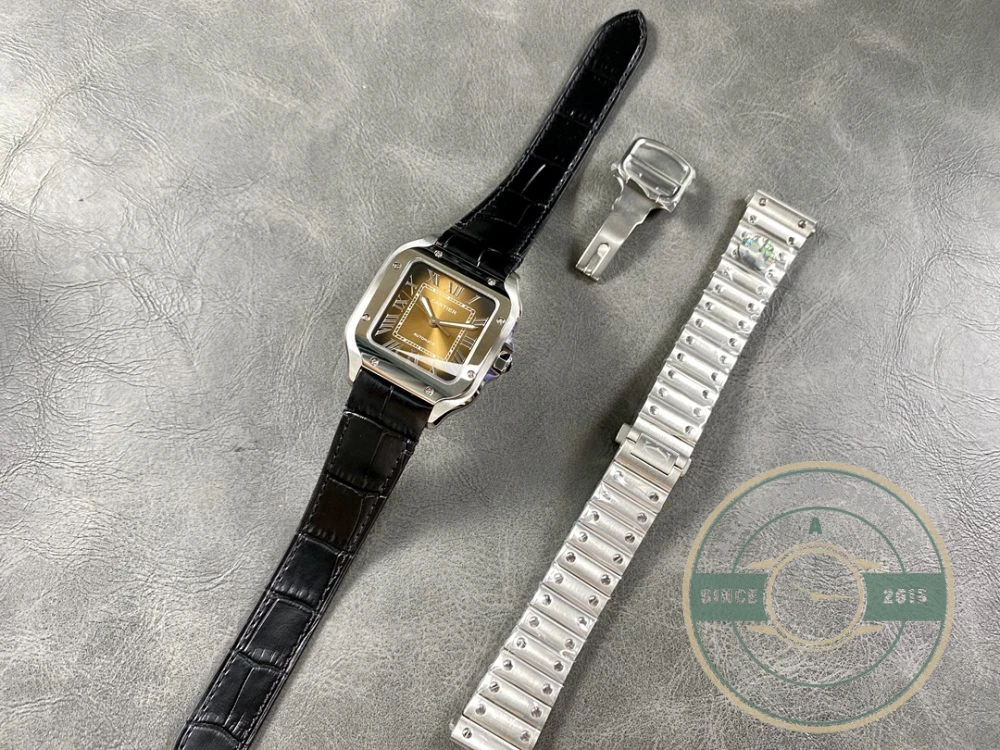 Replica Cartier Santos Yellow Dial 47.5mm WSSA0065 - Premium Super Clone Watch