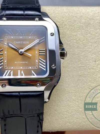 Replica Cartier Santos Yellow Dial 47.5mm WSSA0065 - Swiss Movement Replica Watch