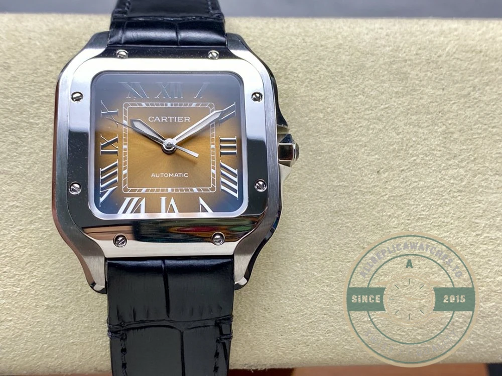 Replica Cartier Santos Yellow Dial 47.5mm WSSA0065 - Swiss Movement Replica Watch