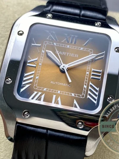 Replica Cartier Santos Yellow Dial 47.5mm WSSA0065 - Affordable Super Clone Watch
