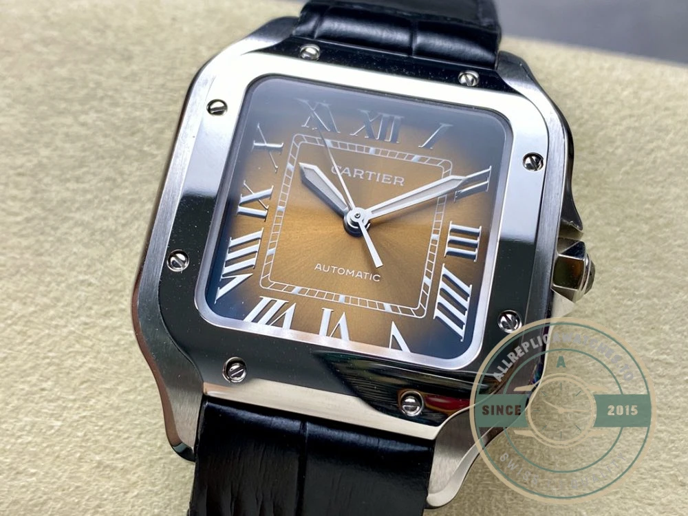 Replica Cartier Santos Yellow Dial 47.5mm WSSA0065 - Affordable Super Clone Watch