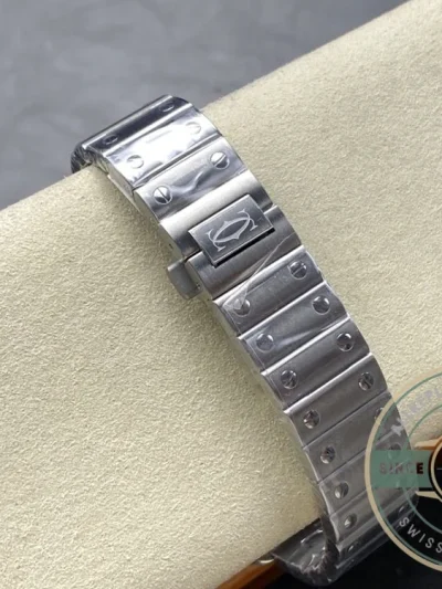 Replica Cartier Santos Yellow Dial Steel Strap 47.5mm WSSA0065 - Best Quality Replica Watch