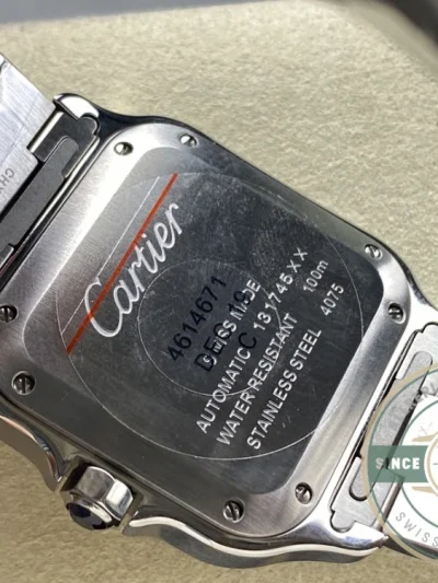 Replica Cartier Santos Yellow Dial Steel Strap 47.5mm WSSA0065 - Affordable Luxury Replica Timepiece