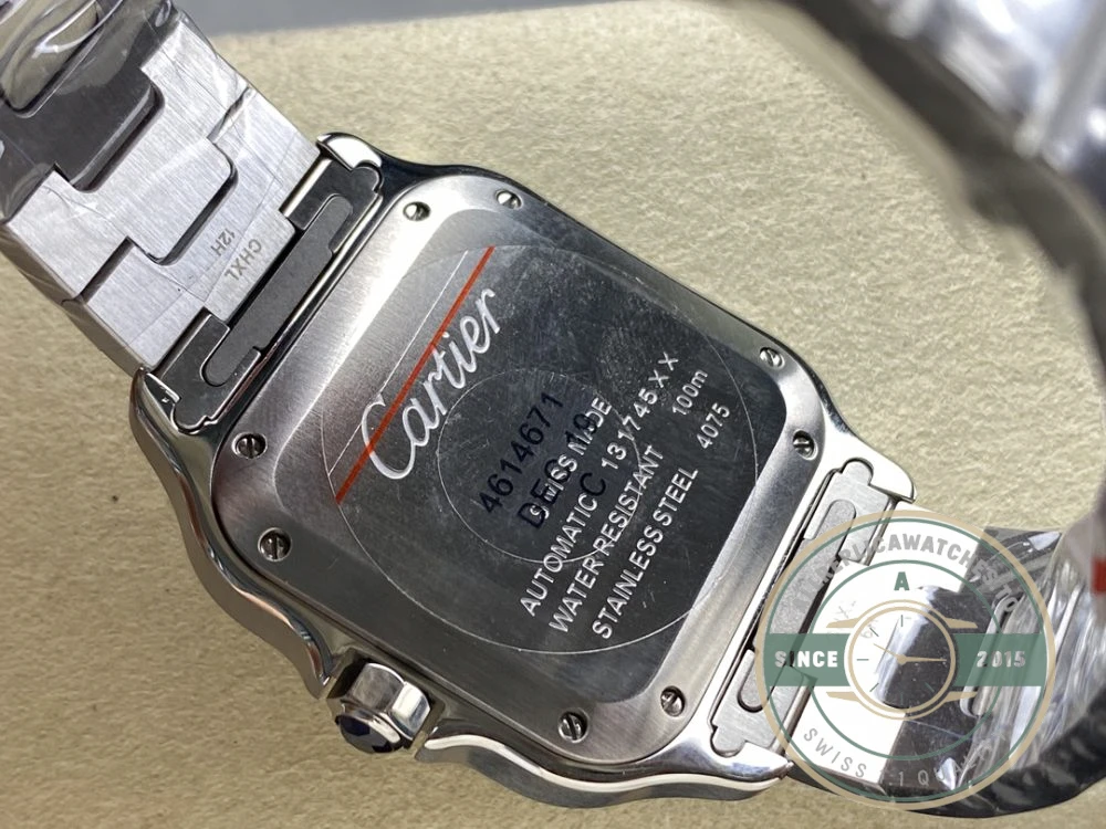 Replica Cartier Santos Yellow Dial Steel Strap 47.5mm WSSA0065 - Affordable Luxury Replica Timepiece