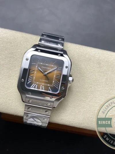 Replica Cartier Santos Yellow Dial Steel Strap 47.5mm WSSA0065 - Swiss-Made Clone Watch