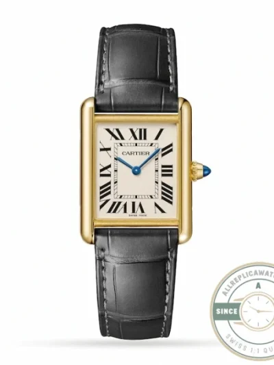 Replica Cartier Tank Louis Quartz Alligator 24.4 mm W5200002 - Factory Super Clone Watch