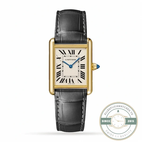 Replica Cartier Tank Louis Quartz Alligator 24.4 mm W5200002 - Factory Super Clone Watch