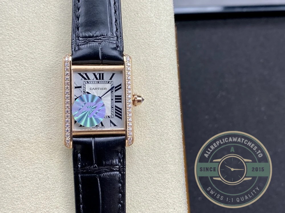 Replica Cartier Tank Louis Women Automatic Gold Leather 22 mm WGTA0011 - Factory Super Clone Watch