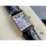 Dial centre shifting through colour under the Roman numerals at close range