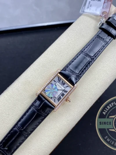 Replica Cartier Tank Louis Women Automatic Gold Leather 22 mm WGTA0011 - Affordable Super Clone Watch