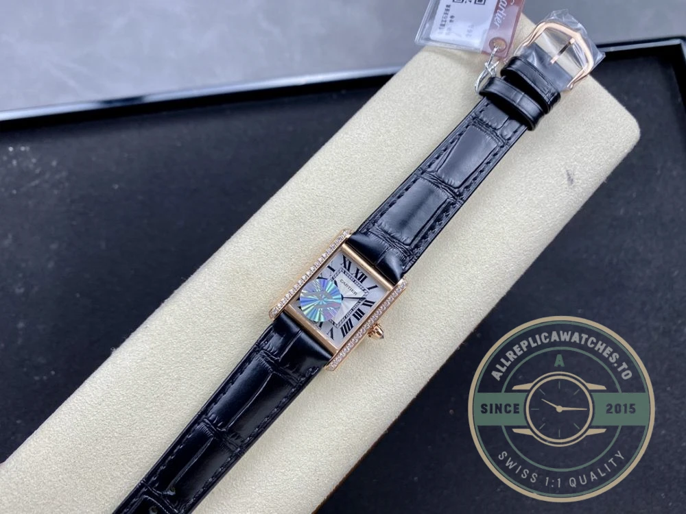 Replica Cartier Tank Louis Women Automatic Gold Leather 22 mm WGTA0011 - Affordable Super Clone Watch
