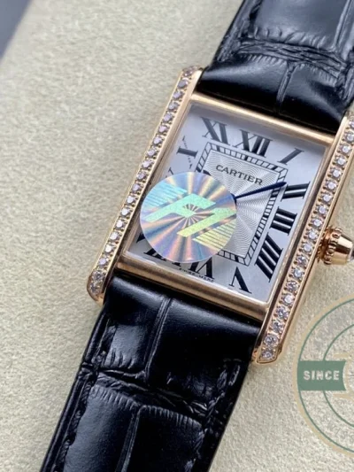 Replica Cartier Tank Louis Women Automatic Gold Leather 22 mm WGTA0011 - Factory Super Clone Watch
