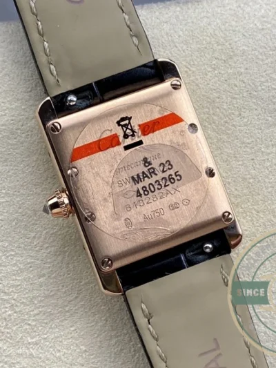 Replica Cartier Tank Louis Women Automatic Gold Leather 22 mm WGTA0011 - 1:1 Swiss Replica Watch