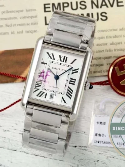 Replica Cartier Tank Must Men Automatic Silver Stainless Steel 41 mm W5200028 - High-Grade Replica Watch
