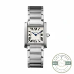 Cartier Tank Francaise WSTA0052 in steel, Roman dial on an integrated bracelet